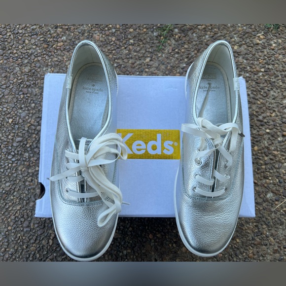 Kate Spade x Keds Women’s Silver Sneakers - Picture 1 of 5